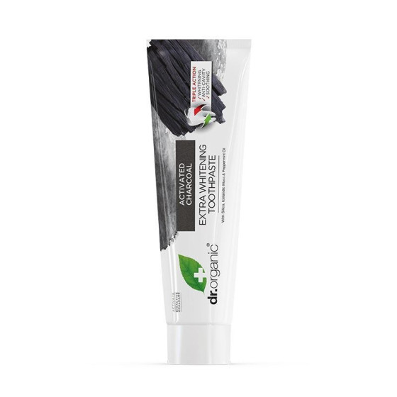 Pasta de dinti extra albire Bio Carbune Dr.Organic 100ml