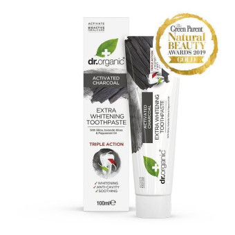 Pasta de dinti extra albire Bio Carbune Dr.Organic 100ml