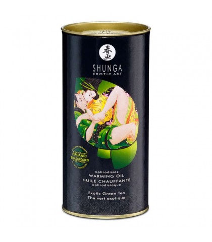 Ulei Afrodisiac Shunga Intimate Kisses ceai verde 100ml / doar ambalaj