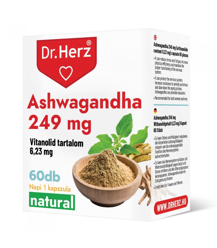 Capsule Ashwagandha 249 mg Dr Herz 60 buc