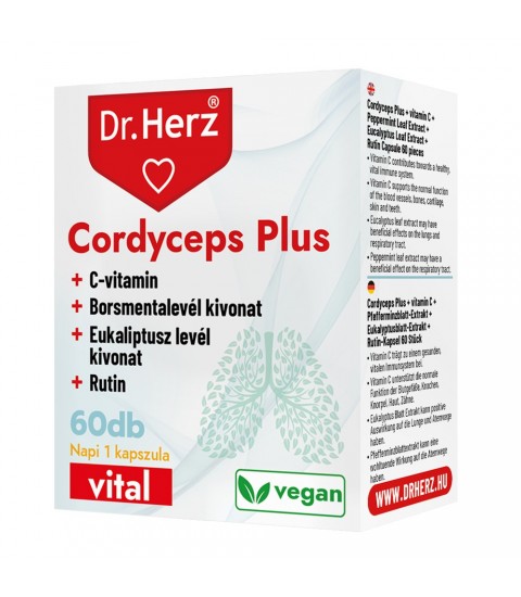 Capsule Cordyceps Plus+vitamina C Dr Herz 60 buc