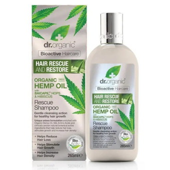 Sampon pentru stimularea cresterii parului cu Baicapil si ulei din seminte de canepa Dr Organic 265 ml
