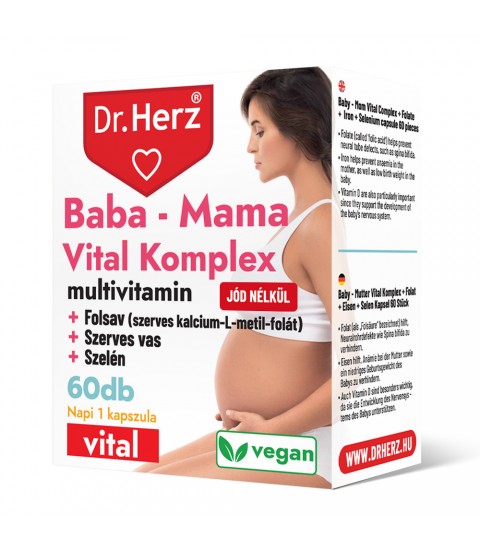 Capsule vegane Vital Complex Bebe-Mama Dr Herz 60 buc