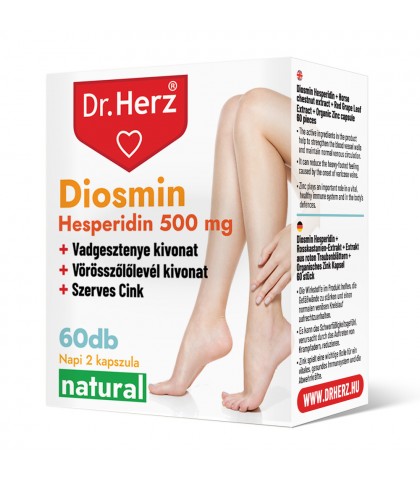 Capsule Diosmina + Hesperidina 500 mg Dr Herz 60 buc