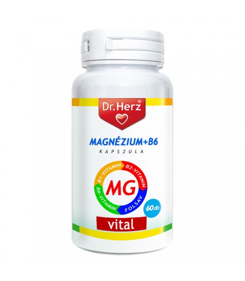 Capsule vegane magneziu + vitamina B6 Dr Herz 60 buc