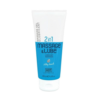 GEL LUBRIFIANT & ULEI DE MASAJ GLIDE GEL 2 IN 1 SILKY TOUCH HOT 200 ML