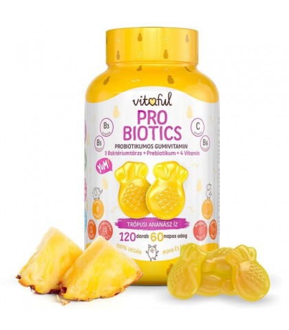 Vitamine gumate Vitaful Probiotics ananas 120 buc