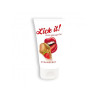 Gel masaj si lubrifiant vegan 2 in 1 Lick it capsuni 50 ml
