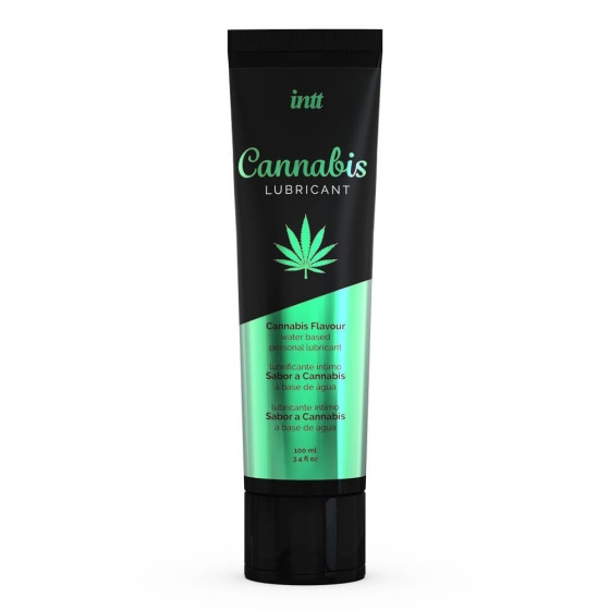 Lubrifiant pe baza de apa Intt cu aroma de cannabis 100 ml