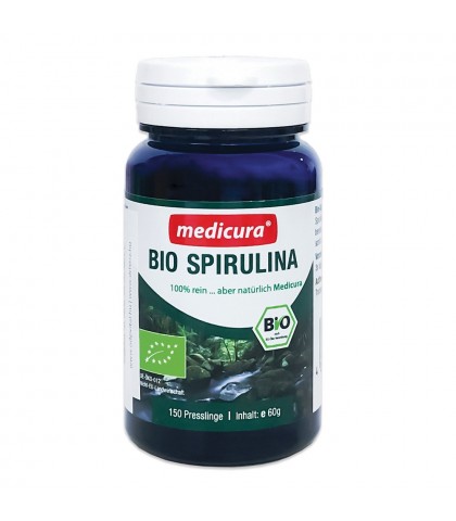Tablete spirulina Bio 100% pura Medicura 150 buc