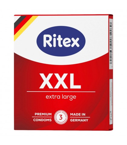 Prezervative Extra Large Ritex XXL lubrifiate 3 buc