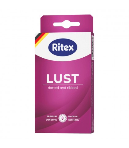 Prezervative Ritex Lust cu striatii si nervuri 8 buc
