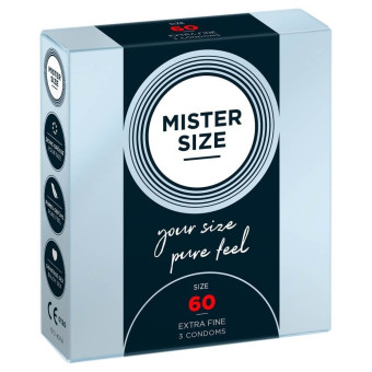 Prezervative Mister Size 60 mm 3 buc | bioplanetshop.ro