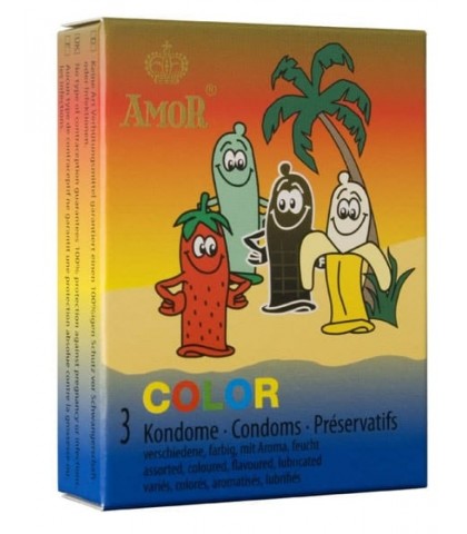 Prezervative pentru intarzierea ejacularii Amor Color 3 buc