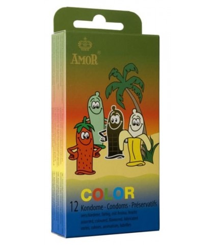 Prezervative pentru intarzierea ejacularii Amor Color 12 buc