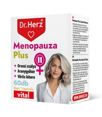 Capsule pentru menopauza cu salvie medicala si vitamina B6 Dr Herz 60 buc