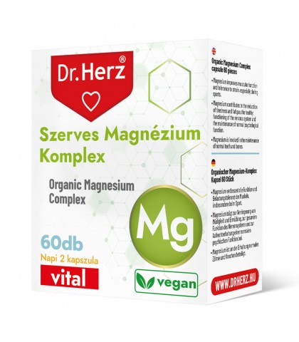 Capsule vegane magneziu organic Dr Herz 60 buc