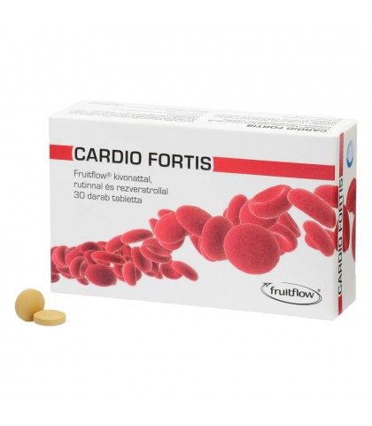 Tablete pentru flux sanguin sanatos cu extract de fruitflow, rutina si resveratrol Cardio Fortis 30 buc