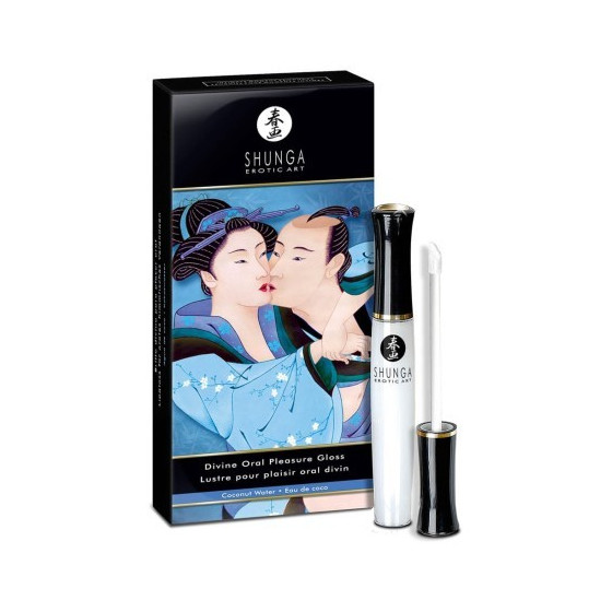 Ruj Divine Oral Pleasure Gloss Shunga cocos 10,5 ml