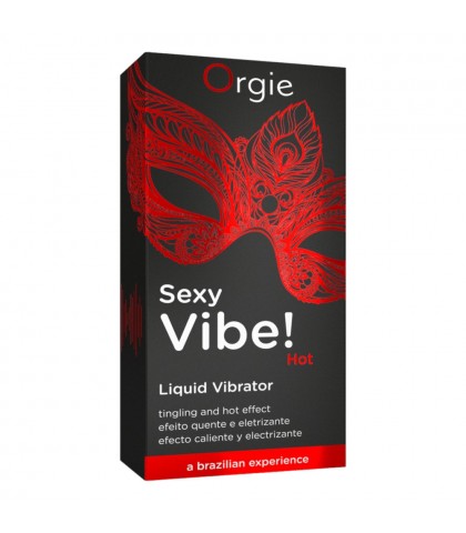 Gel stimulator cu vibratii unisex Orgie Sexy Vibe Hot capsuni 15 ml