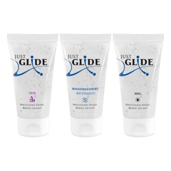 Set 3 lubrifianti pe baza de apa Just Glide 3x50 ml