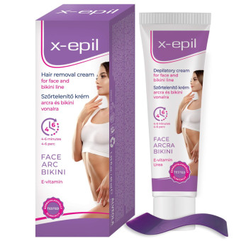 Crema depilatoare pentru fata si linie bikini X-Epil 40 ml