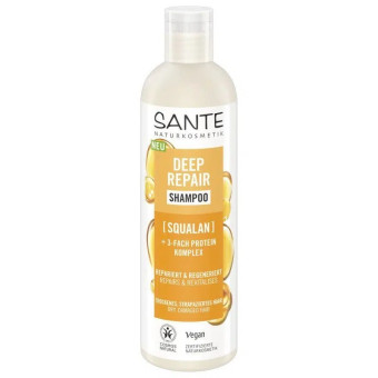 Sampon vegan cu proteine si squalan Deep Repair Sante Naturkosmetik 250 ml