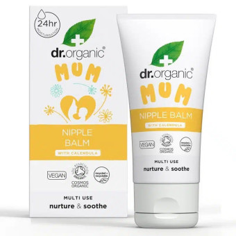 Balsam pentru mameloane Dr Organic fără parfum cu gălbenele organice 30 ml