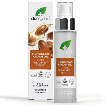 Serum tratament pentru par cu ulei de argan Dr Organic 100 ml