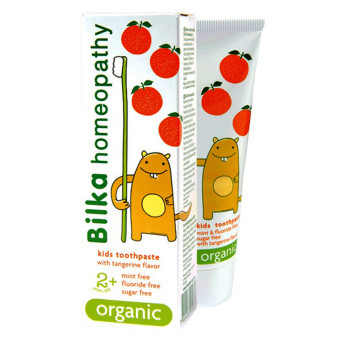 Pasta de dinti pentru copii Bilka Homeopathy Organic 2+ mandarine 50ml