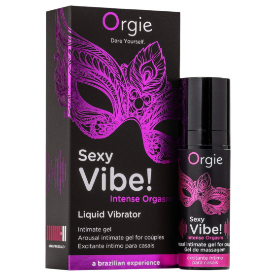 Gel stimulator cu vibratii unisex Orgie Sexy Vibe Intense Orgasm 15 ml