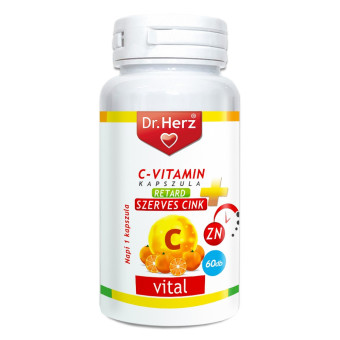 Capsule Vitamina C Retard cu zinc organic Dr Herz 60 buc