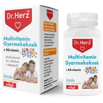 Capsule Multivitamine Masticabile Junior + D3 Dr Herz 60 buc