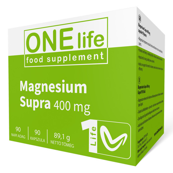 Capsule Magneziu Supra 400 mg One Life 90 buc
