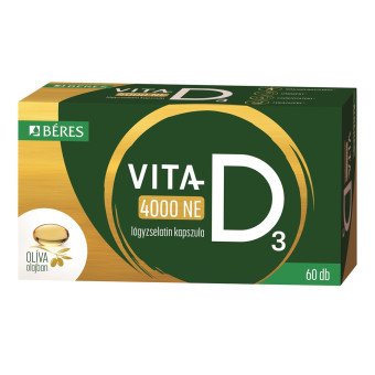 Capsule gelatinoase Vitamina D3 4000 UI Beres 60 buc