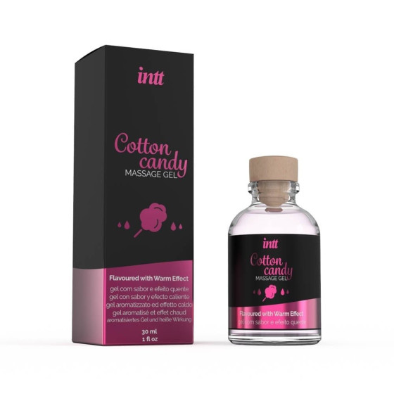 Gel masaj si lubrifiant 2 in 1 Intt vata de zahar 30 ml