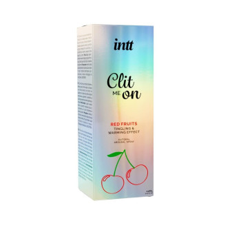 Spray stimulator clitoridian Intt cu fructe rosii, cu efect de incalzire si furnicaturi 15 ml