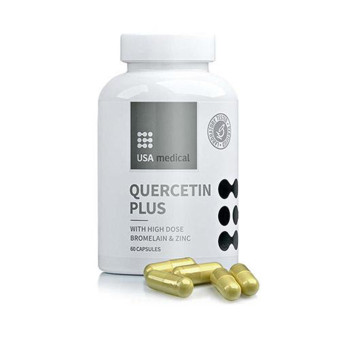 Capsule Quercetina Plus cu bromelaina si zinc USA Medical 60 buc