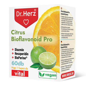 Capsule vegane cu bioflavonoide Citrus Bioflavonoid Pro Dr Herz 60 buc