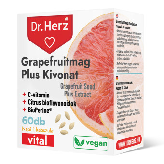 Capsule vegane cu extract din seminte de grapefruit si bioflavonoide Dr Herz 60 buc