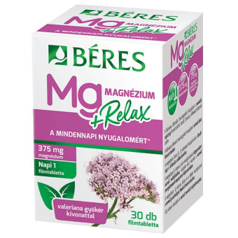 Tablete filmate Magneziu Relax 375 mg cu valeriana Beres 30 buc