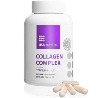 Capsule cu colagen 5 tipuri USA Medical 60 buc
