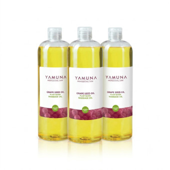Pachet Promoțional 3x Ulei de Masaj cu Sâmburi de Struguri Yamuna, 1000 ml