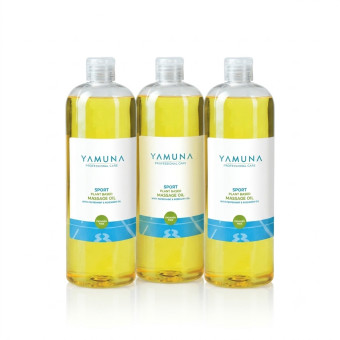 Pachet Promoțional 3x Ulei de Masaj Sport cu Mentă și Rozmarin Yamuna, 1000 ml