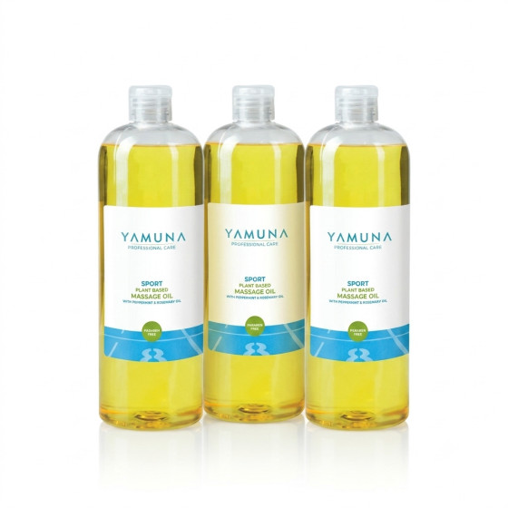 Pachet Promoțional 3x Ulei de Masaj Sport cu Mentă și Rozmarin Yamuna, 1000 ml