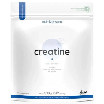 Pulbere de creatina monohidrat micronizata 100% Nutriversum 500 gr